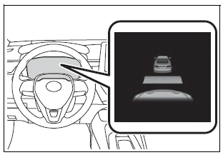 Toyota Corolla. Approach warning (vehicle- to-vehicle distance control mode)