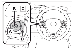 Toyota Corolla. Changing the meter display