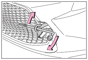 Toyota Corolla. Emergency towing (vehicles with a towing eyelet)