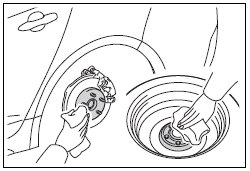 Toyota Corolla. Installing the spare tire