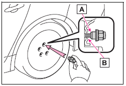 Toyota Corolla. Installing the spare tire