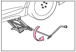 Toyota Corolla. Installing the spare tire