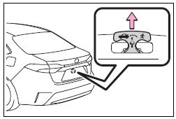 Toyota Corolla. Opening the trunk