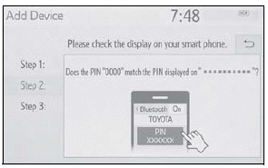 Toyota Corolla. Registering/Connecting a Bluetooth® device