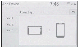 Toyota Corolla. Registering/Connecting a Bluetooth® device