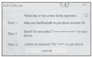 Toyota Corolla. Registering/Connecting a Bluetooth® device