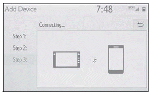 Toyota Corolla. Registering/Connecting a Bluetooth® device