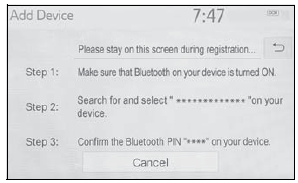 Toyota Corolla. Registering/Connecting a Bluetooth® device