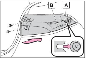 Toyota Corolla. Replacing light bulbs