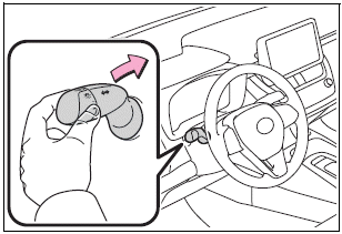 Toyota Corolla. Turning the high beams on/off manually