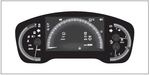 Toyota Corolla. Warning lights and indicators displayed on the instrument cluster